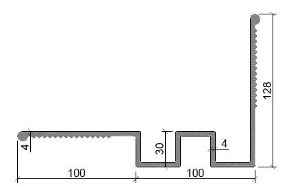 Гидроизоляционная шпонка тип ДР-УГЛ-200/100